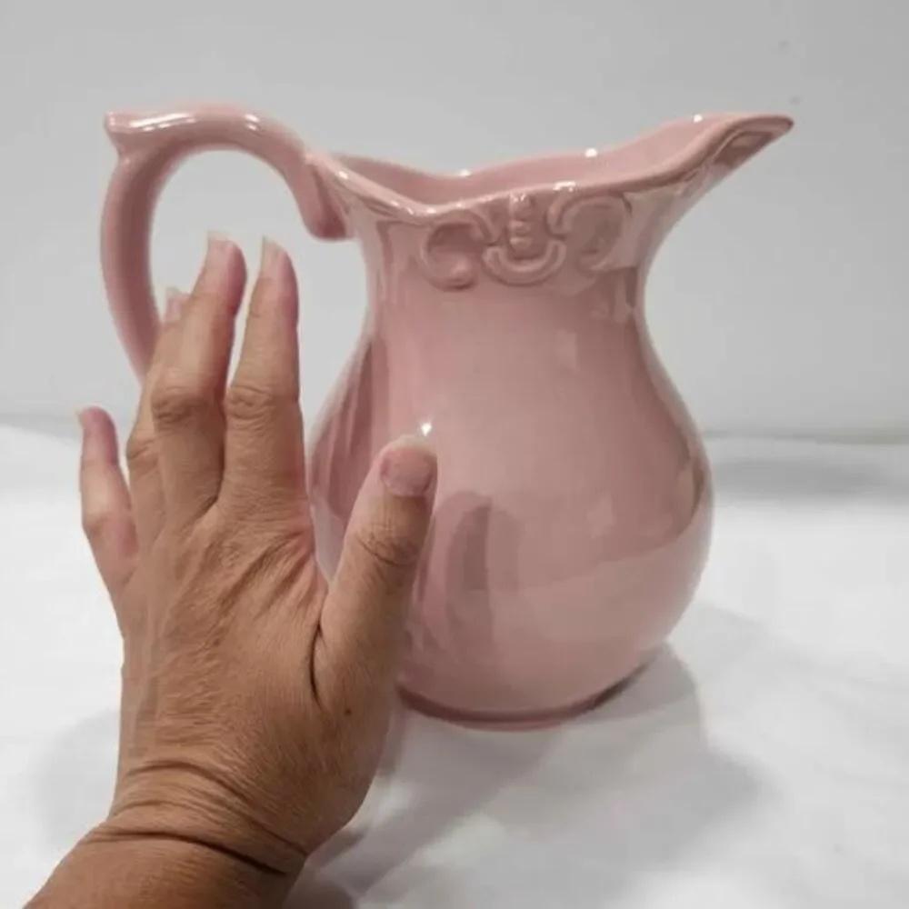 Frutugoso Portugal pink ceramic pitcher